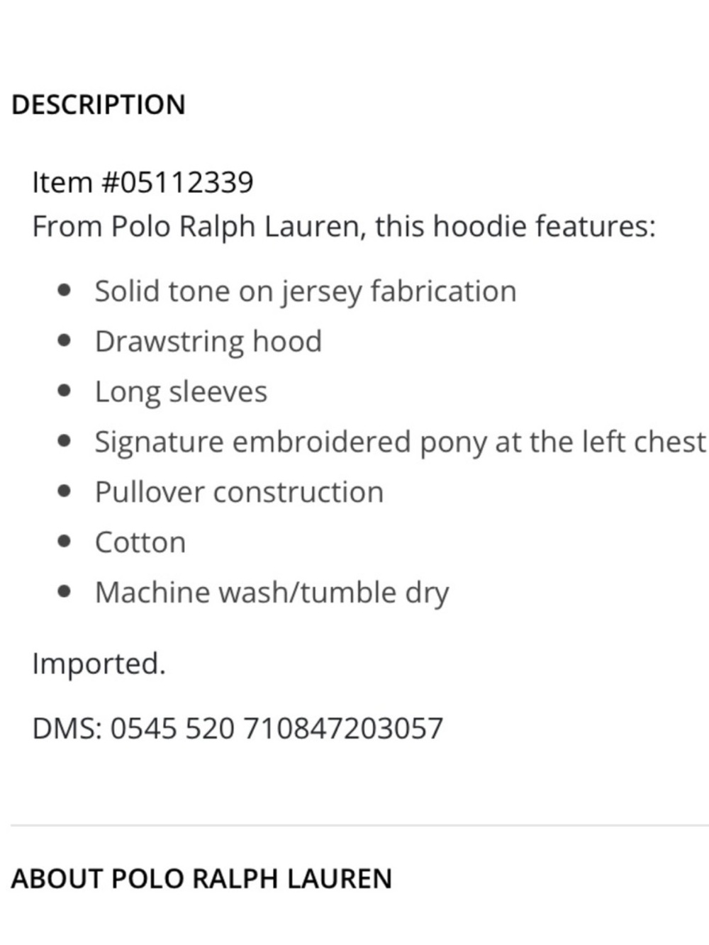Ralph Lauren Orange Pullover Hoodie with Blue Logo - Picture 8 of 8